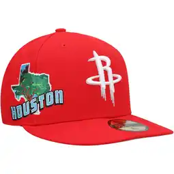 Walmart Men's New Era Red Houston Rockets Stateview 59FIFTY Fitted Hat offer