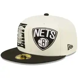 Walmart Men's New Era Cream/Black Brooklyn Nets 2022 NBA Draft 59FIFTY Fitted Hat offer