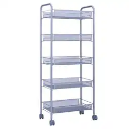 Walmart IMMERE Honeycomb Mesh Style Five Layers Removable Storage Cart Silver offer