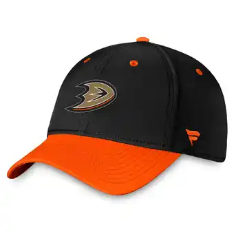 Walmart Men's Fanatics Black/Orange Anaheim Ducks Authentic Pro Rink Two-Tone Flex Hat offer