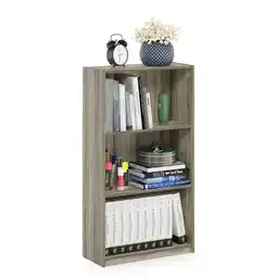 Walmart Furinno Basic 3-Tier Bookcase Storage Shelves, Sonoma Oak offer