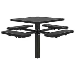 Walmart 46 SquarePicnic Table, In-Ground Mount , Black offer