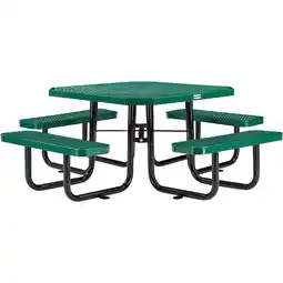 Walmart Global Industrial 46 Octagonal Picnic Table, Expanded Metal, Green offer