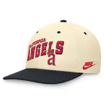 Walmart Men's Nike Cream/Navy California Angels Rewind Cooperstown Collection Performance Snapback Hat offer