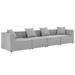 Walmart Modway Saybrook Outdoor Patio Upholstered 4-Piece Sectional Sofa offer