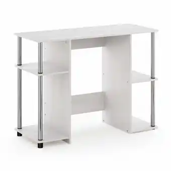 Walmart Furinno 15112 JAYA Compact Computer Study Desk, Americano, Stainless Steel Tubes offer