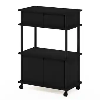 Walmart Furinno Turn-N-Tube Toolless Storage Cart with Cabinet, Americano/Black offer