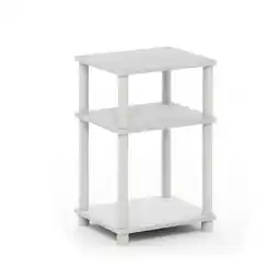 Walmart Furinno Just 3-Tier Turn-N-Tube Open Storage Nightstand, 1-Pack, White/White offer