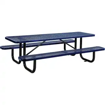 Walmart 8' Rectangular Picnic Table, Surface Mount, Blue (96 Long) offer