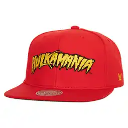 Walmart Men's Mitchell & Ness Red Hulk Hogan Hulkamania Snapback Hat offer