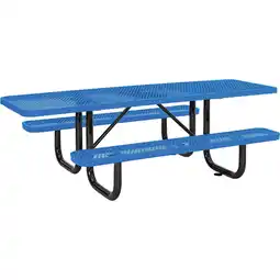 Walmart 8' ADA Rectangular Picnic Table, Expanded Metal, Blue (96 Long) offer