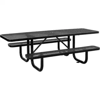 Walmart 8' ADA Rectangular Picnic Table, Expanded Metal, Black (96 Long) offer