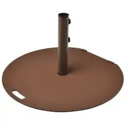 Walmart Costway Patio 50LBS Umbrella Base Market Umbrella Stand Wheels Handle Brown offer