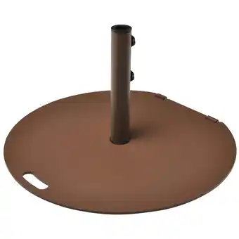 Walmart Costway Patio 50LBS Umbrella Base Market Umbrella Stand Wheels Handle Brown offer