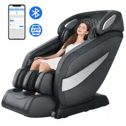 Walmart Ugears Full Body Massage Chair Zero Gravity Shiatsu Heat App Control Black offer