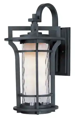 Walmart Maxim 65785WGBO 17.5 in. Oakville LED 1-Light Outdoor Wall Lantern, Black Oxide offer