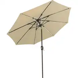 Walmart Sunnydaze 93.5 Beige Solid Octagon Market Umbrella with Push-Button Tilt offer