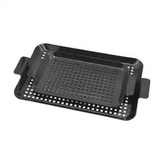 Walmart hengtong 2x Grill Topper with Holes Big and Small Topper Baskets BBQ Accessories Grilling offer