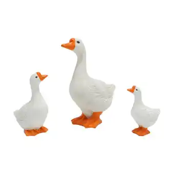 Walmart Moyitang 3Pcs Garden Goose Statues Animals Figures White Goose Figurines for Patio Indoor offer