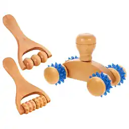 Walmart 3pcs Wood Foot Massagers Wood Acupoint Massagers Household Shoulder Massage Tools offer