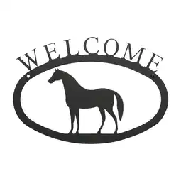 Walmart Village Wrought Iron WEL-68-L Large Horse Welcome Sign offer