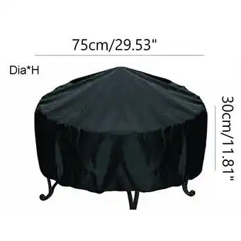 Walmart Patio Round Fire Cover Waterproof UV Protector Grill BBQ Cover Outdoor Yard offer