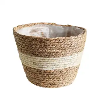 Walmart KUMHONW Planter Pot Basket Basket Pots Flower Storage Flower Woven Cover Patio & Garden Flower Pots offer