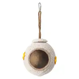 Walmart oshhnii Bird Nest Hut Hummingbird Houses Outdoor Hand Woven with Hanging Rope Bird House offer