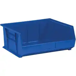 Walmart Box Partners Plastic Stack & Hang Bin Boxes 14 3/4 x 16 1/2 x 7 Blue 6/Case BINP1516B offer