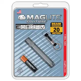 Walmart Maglite Solitaire Flashlight Blister Pack Gray Pewter K3A096 offer