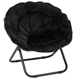 Walmart Gaildon Foldable Moon Saucer Chair with Mental Frame for Kids and Adults,Black offer