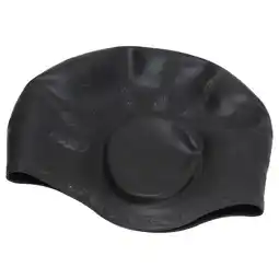 Walmart 3D Ergonomic Waterproof Swim Cap for Ear Protection, Black Silicone Bath Hat offer