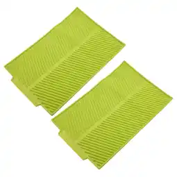 Walmart 2X Silicone Dish Drying Mat Flume Folding Draining Mat, Drain Mat Drying Dishes Pad Heat Tray Green offer