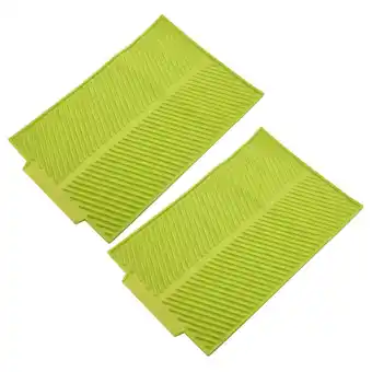 Walmart 2X Silicone Dish Drying Mat Flume Folding Draining Mat, Drain Mat Drying Dishes Pad Heat Tray Green offer