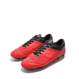 Walmart BURUDANI Men Sports Athletic Light Outdoor Football Soccer Cleats Shoes RED/BLACK Size 8.5 offer