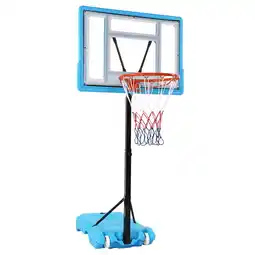 Walmart PVC Transparent Board Basket Frame Adjustable 115-135cm Poolside Basketball Hoop Blue offer