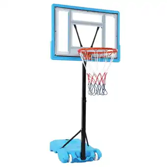 Walmart PVC Transparent Board Basket Frame Adjustable 115-135cm Poolside Basketball Hoop Blue offer