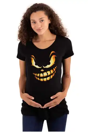 Walmart Halloween Evil Pumpkin Costume Women's Maternity T Shirt Tee Brisco Brands S offer