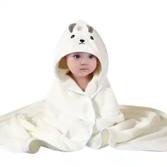 Walmart Baby Towels Animal Soft Hooded Cloak Cartoon Coral Bath Towel Pajamas Kids Beige offer