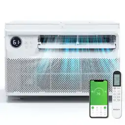 Walmart ROVSUN 10000 BTU 440 Sq Ft Inverter Window Air Conditioner with WiFi, White offer