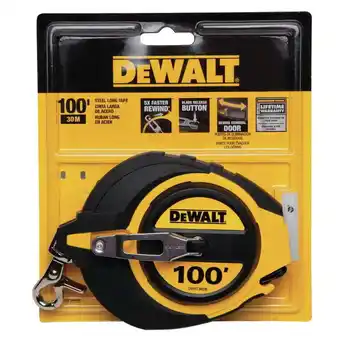 Walmart DeWalt 100 ft. L x 0.38 W Closed Case Long Tape Measure Black/Yellow 1 pk offer