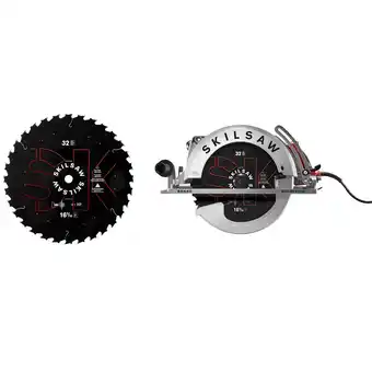 Walmart Skilsaw 16 5/16 Inch Worm Drive Circular Saw + 16-5/16 X 32 Replacement Blade offer