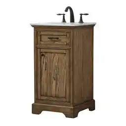 Walmart Elegant Decor Americana 19 Aluminum Alloy Single Bathroom Vanity in Driftwood offer