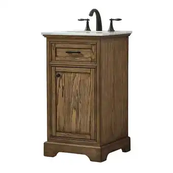 Walmart Elegant Decor Americana 19 Aluminum Alloy Single Bathroom Vanity in Driftwood offer