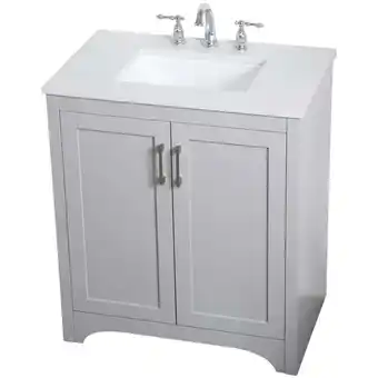 Walmart Elegant Decor Moore 30 Single Quartz Top Bathroom Vanity in Gray offer