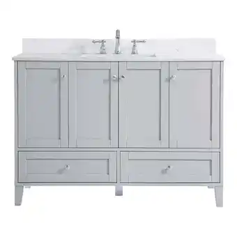 Walmart Elegant Decor Sommerville 48 MDF Single Bathroom Vanity with Backsplash in Gray offer