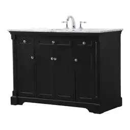 Walmart Elegant Decor Clarence 48 Solid Wood Metal Single Bathroom Vanity Set in Black offer