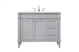 Walmart Elegant Lighting Vf31842 Bennett 42 Free Standing Single Basin Vanity Set - Grey offer