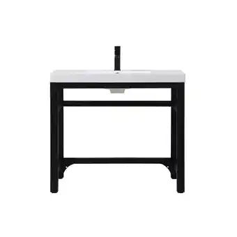 Walmart Elegant Kitchen and Bath 36 inch ADA compliant Single bathroom metal vanity in black offer