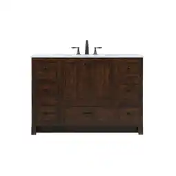 Walmart Elegant Kitchen and Bath 48 inch Single bathroom vanity in expresso offer